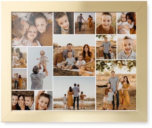 Gallery of Fifteen Framed Print, Matte Gold, Contemporary, None, None, Single piece, 16x20, Multicolor, multi