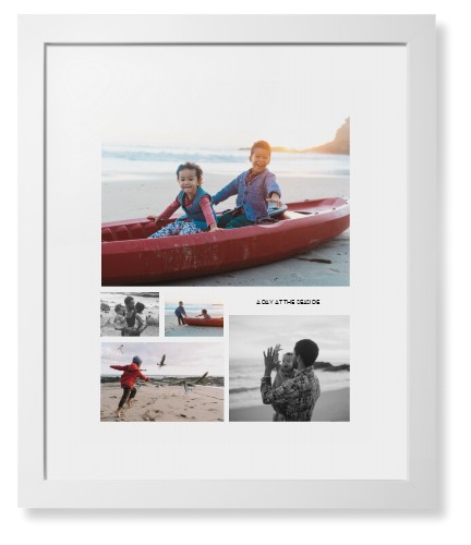 Hero Collage Portrait Framed Print, White, Contemporary, None, White, Single piece, 16x20, Multicolor
