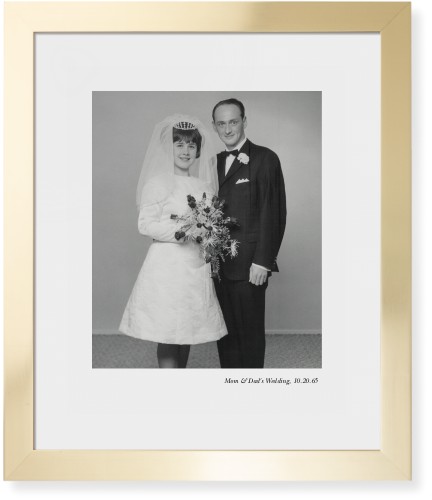 Modern Gallery of One Portrait Framed Print, Matte Gold, Contemporary, None, White, Single piece, 16x20, Multicolor, multi