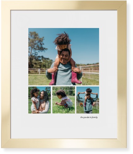 Modern Hero Gallery Of Four Portrait Framed Print, Matte Gold, Contemporary, None, White, Single piece, 16x20, Multicolor, multi