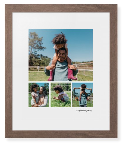 Modern Hero Gallery Of Four Portrait Framed Print, Walnut, Contemporary, White, White, Single piece, 16x20, Multicolor, multi