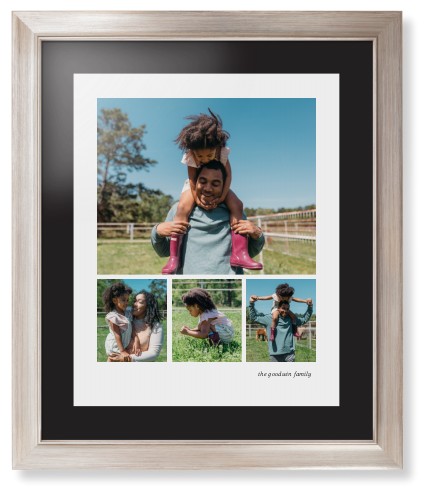 Modern Hero Gallery Of Four Portrait Framed Print, Metallic, Modern, Black, Black, Single piece, 16x20, Multicolor, multi