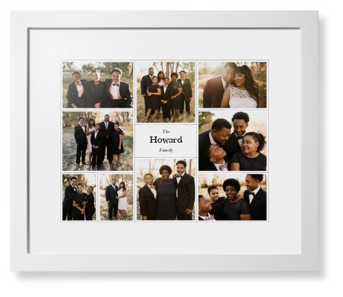 Modern Family Collage Framed Print, White, Contemporary, None, White, Single piece, 16x20, White, white