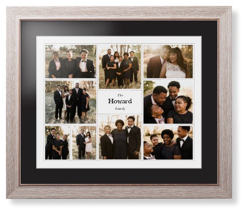 Modern Family Collage Framed Print, Rustic, Modern, White, Black, Single piece, 16x20, White, white