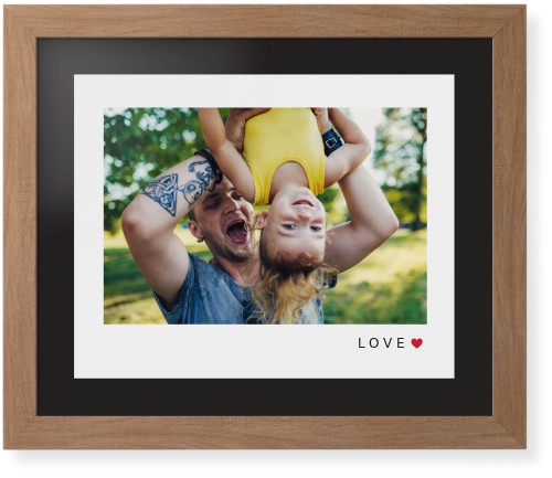 Modern Love Heart Framed Print, Natural, Contemporary, Black, Black, Single piece, 16x20, White, white