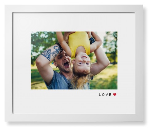 Modern Love Heart Framed Print, White, Contemporary, White, White, Single piece, 16x20, White, white