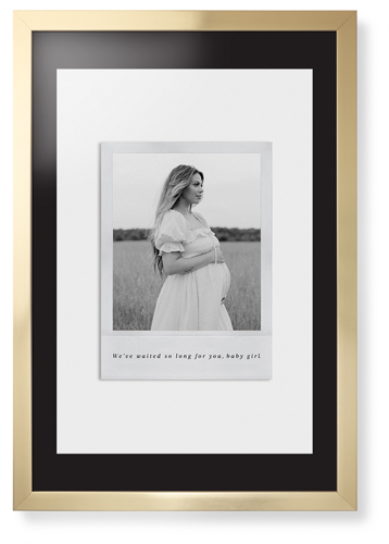 Simple Photo Frame Framed Print, Matte Gold, Contemporary, Black, Black, Single piece, 20x30, White