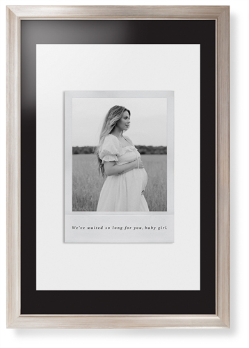 Simple Photo Frame Framed Print, Metallic, Modern, None, Black, Single piece, 20x30, White