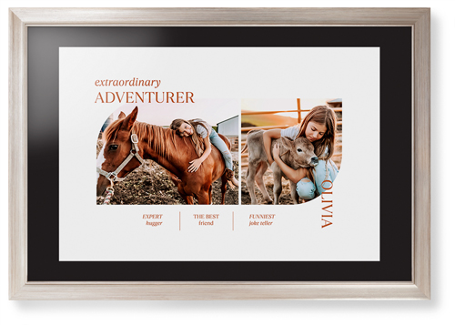 Favorite Infographic Framed Print, Metallic, Modern, None, Black, Single piece, 20x30, Brown, fawn