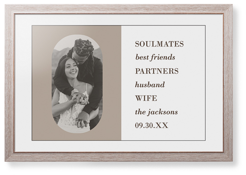 Traits of the Best Framed Print, Rustic, Modern, Black, White, Single piece, 20x30, Beige