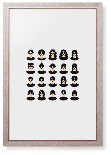 Modern Girls Framed Print, Rustic, Modern, White, White, Single piece, 20x30, Multicolor