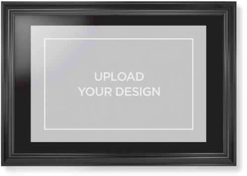 Upload Your Own Design Framed Print, Black, Classic, Black, Black, Single piece, 20x30, Multicolor