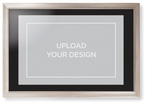 Upload Your Own Design Framed Print, Metallic, Modern, Black, Black, Single piece, 20x30, Multicolor
