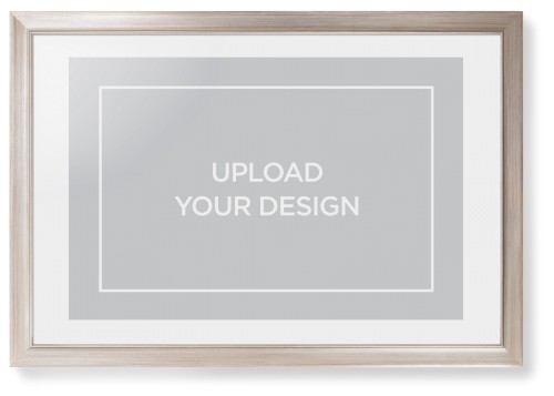 Upload Your Own Design Framed Print, Metallic, Modern, White, White, Single piece, 20x30, Multicolor