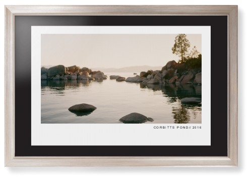 Modern Gallery Framed Print, Metallic, Modern, None, Black, Single piece, 20x30, White
