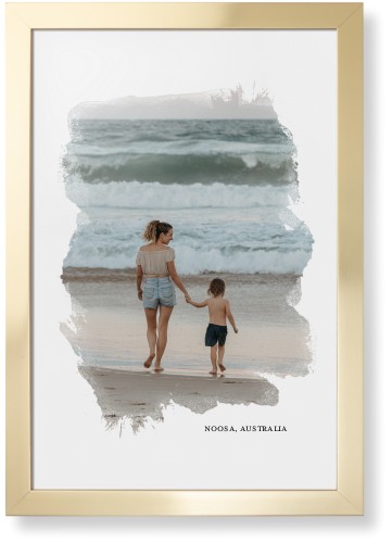 Brushed Moments Framed Print, Matte Gold, Contemporary, None, None, Single piece, 20x30, White, white