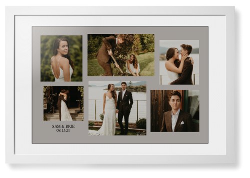 Gallery Collage of Six Framed Print, White, Contemporary, Black, White, Single piece, 20x30, Multicolor