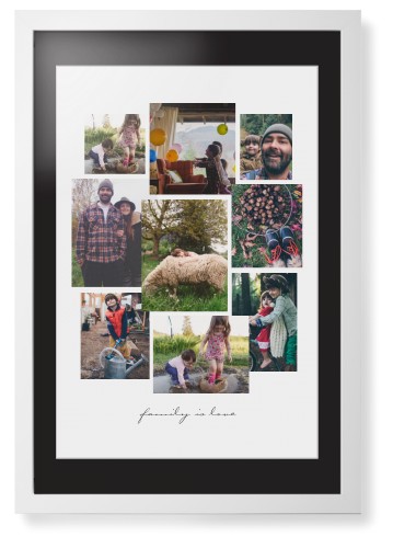 Gallery Collage of Nine Framed Print, White, Contemporary, White, Black, Single piece, 20x30, White