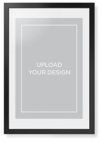 Upload Your Own Design Portrait Framed Print, Black, Contemporary, None, White, Single piece, 20x30, Multicolor