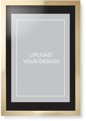 Upload Your Own Design Portrait Framed Print, Matte Gold, Contemporary, White, Black, Single piece, 20x30, Multicolor