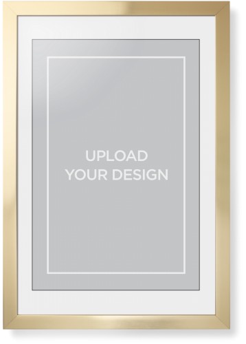 Upload Your Own Design Portrait Framed Print, Matte Gold, Contemporary, Black, White, Single piece, 20x30, Multicolor