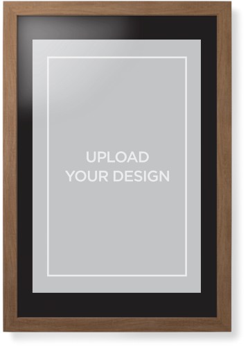 Upload Your Own Design Portrait Framed Print, Natural, Contemporary, None, Black, Single piece, 20x30, Multicolor