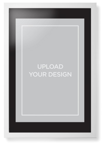 Upload Your Own Design Portrait Framed Print, White, Contemporary, None, Black, Single piece, 20x30, Multicolor