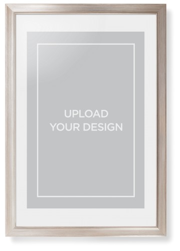 Upload Your Own Design Portrait Framed Print, Metallic, Modern, None, White, Single piece, 20x30, Multicolor, multi