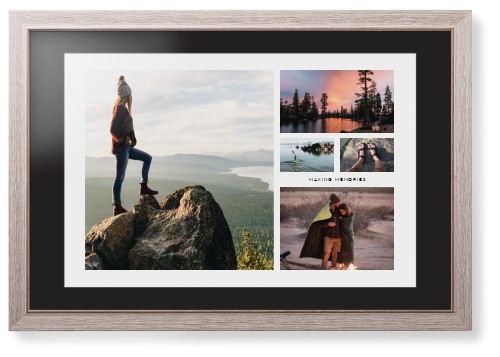 Hero Collage Framed Print, Rustic, Modern, Black, Black, Single piece, 20x30, Multicolor, multi