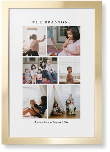 Gallery Montage of Memories Framed Print, Matte Gold, Contemporary, None, None, Single piece, 20x30, White