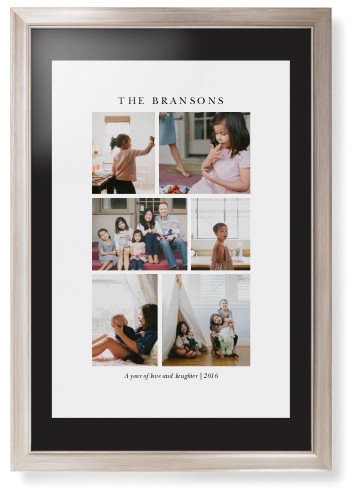 Gallery Montage of Memories Framed Print, Metallic, Modern, None, Black, Single piece, 20x30, White
