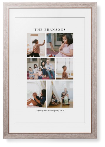 Gallery Montage of Memories Framed Print, Rustic, Modern, Black, White, Single piece, 20x30, White, white