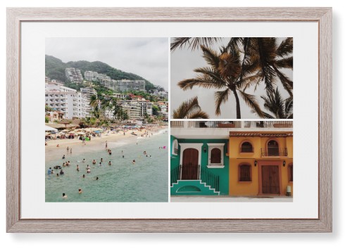 Gallery of Three Framed Print, Rustic, Modern, None, White, Single piece, 20x30, Multicolor