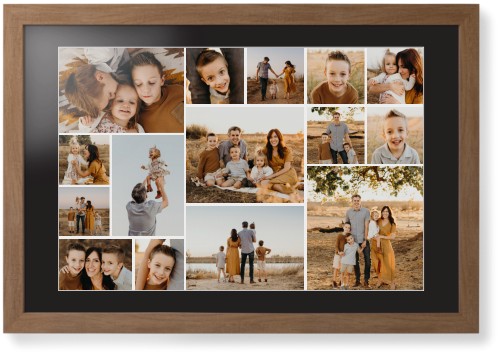 Gallery of Fifteen Framed Print, Natural, Contemporary, White, Black, Single piece, 20x30, Multicolor