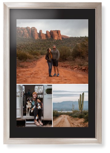 Gallery of Three Portrait Framed Print, Metallic, Modern, Black, Black, Single piece, 20x30, Multicolor, multi