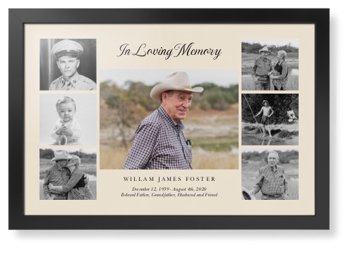 Gallery of Seven Memorial Framed Print, Black, Contemporary, None, None, Single piece, 20x30, Multicolor, multi