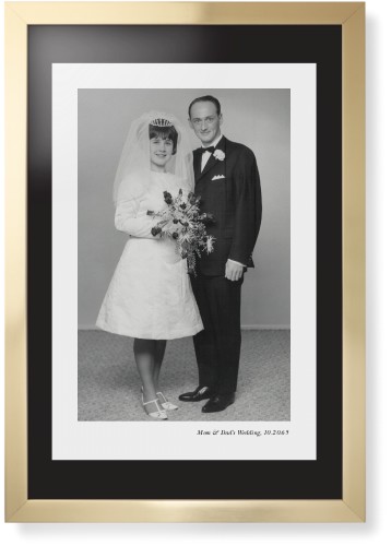 Modern Gallery of One Portrait Framed Print, Matte Gold, Contemporary, Black, Black, Single piece, 20x30, Multicolor