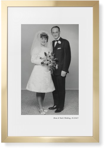 Modern Gallery of One Portrait Framed Print, Matte Gold, Contemporary, White, White, Single piece, 20x30, Multicolor