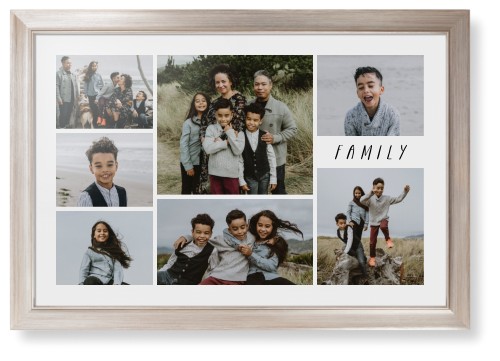 Rustic Picture Gallery Collage Of Seven Framed Print, Metallic, Modern, None, None, Single piece, 20x30, Multicolor, multi