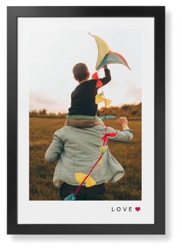 Modern Love Heart Portrait Framed Print, Black, Contemporary, None, None, Single piece, 20x30, White, white