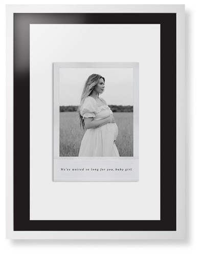 Simple Photo Frame Framed Print, White, Contemporary, Black, Black, Single piece, 24x36, White