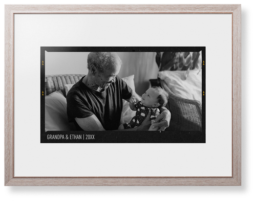 Film Frame Framed Print, Rustic, Modern, None, White, Single piece, 24x36, White, white