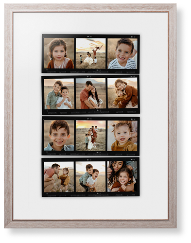 Favorite Film Collage Framed Print, Rustic, Modern, White, White, Single piece, 24x36, White, white