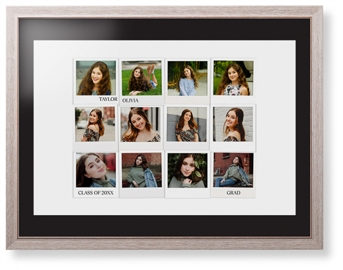 Photo Memories Framed Print, Rustic, Modern, Black, Black, Single piece, 24x36, White, white