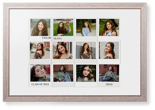 Photo Memories Framed Print, Rustic, Modern, None, None, Single piece, 24x36, White, white