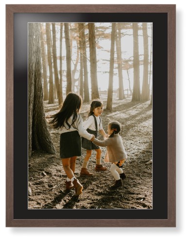 Photo Gallery Framed Print, Walnut, Contemporary, White, Black, Single piece, 24x36, Multicolor