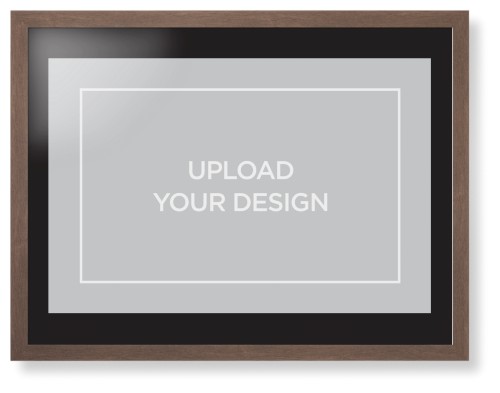 Upload Your Own Design Framed Print, Walnut, Contemporary, None, Black, Single piece, 24x36, Multicolor