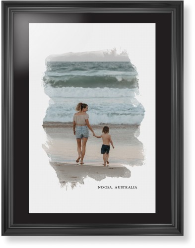 Brushed Moments Framed Print, Black, Classic, None, Black, Single piece, 24x36, White