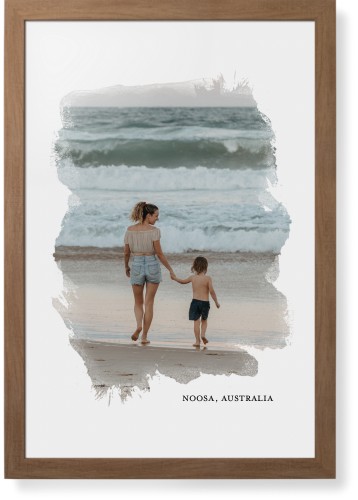 Brushed Moments Framed Print, Natural, Contemporary, None, None, Single piece, 24x36, White