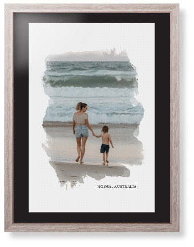 Brushed Moments Framed Print, Rustic, Modern, None, Black, Single piece, 24x36, White, white